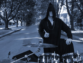 Tom, the drummer for Moon Dragon